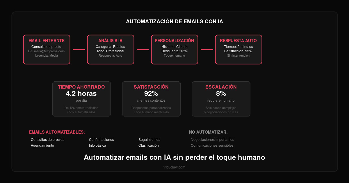 Automatizar emails con IA sin perder el toque humano | TribuClaw